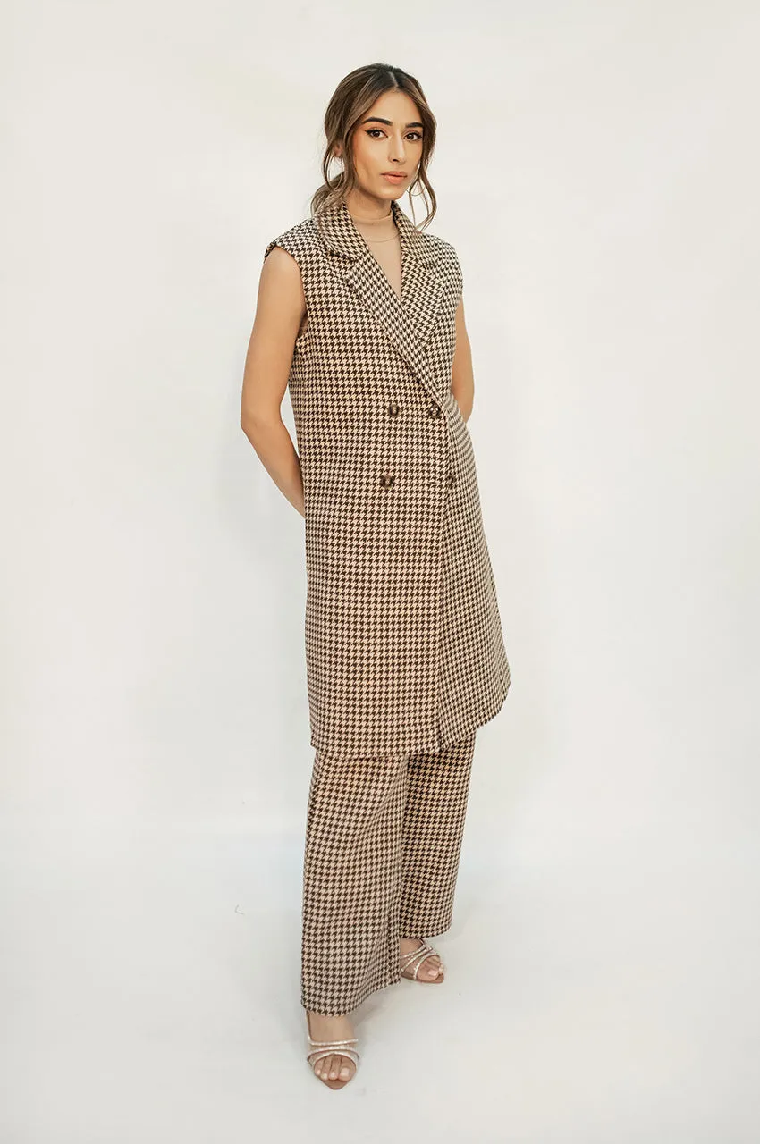 Autumn Winter '24 - Sofia Tweed Houndstooth Sleeveless Suit