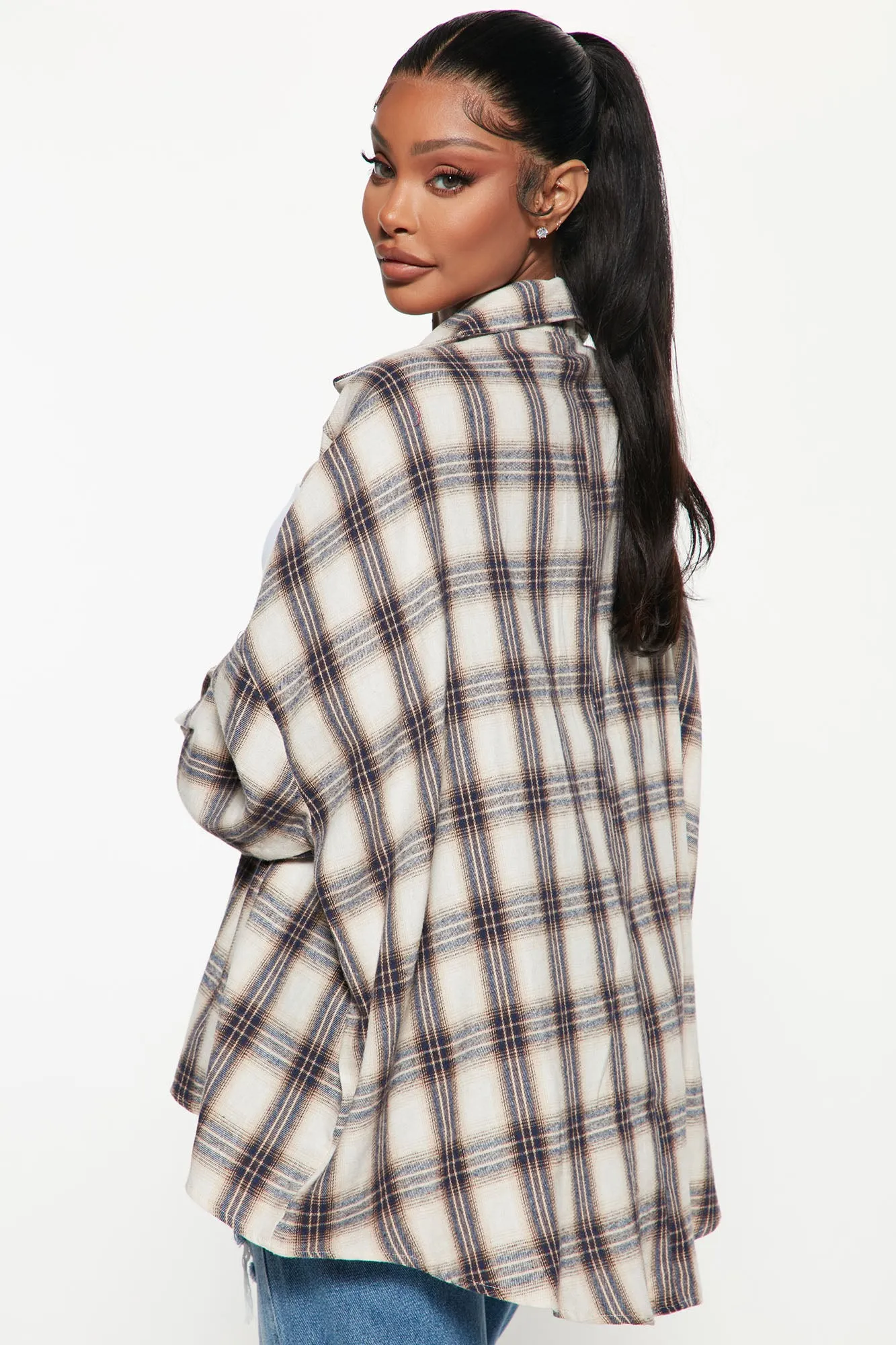 Avani Plaid Shirt - Cream/combo