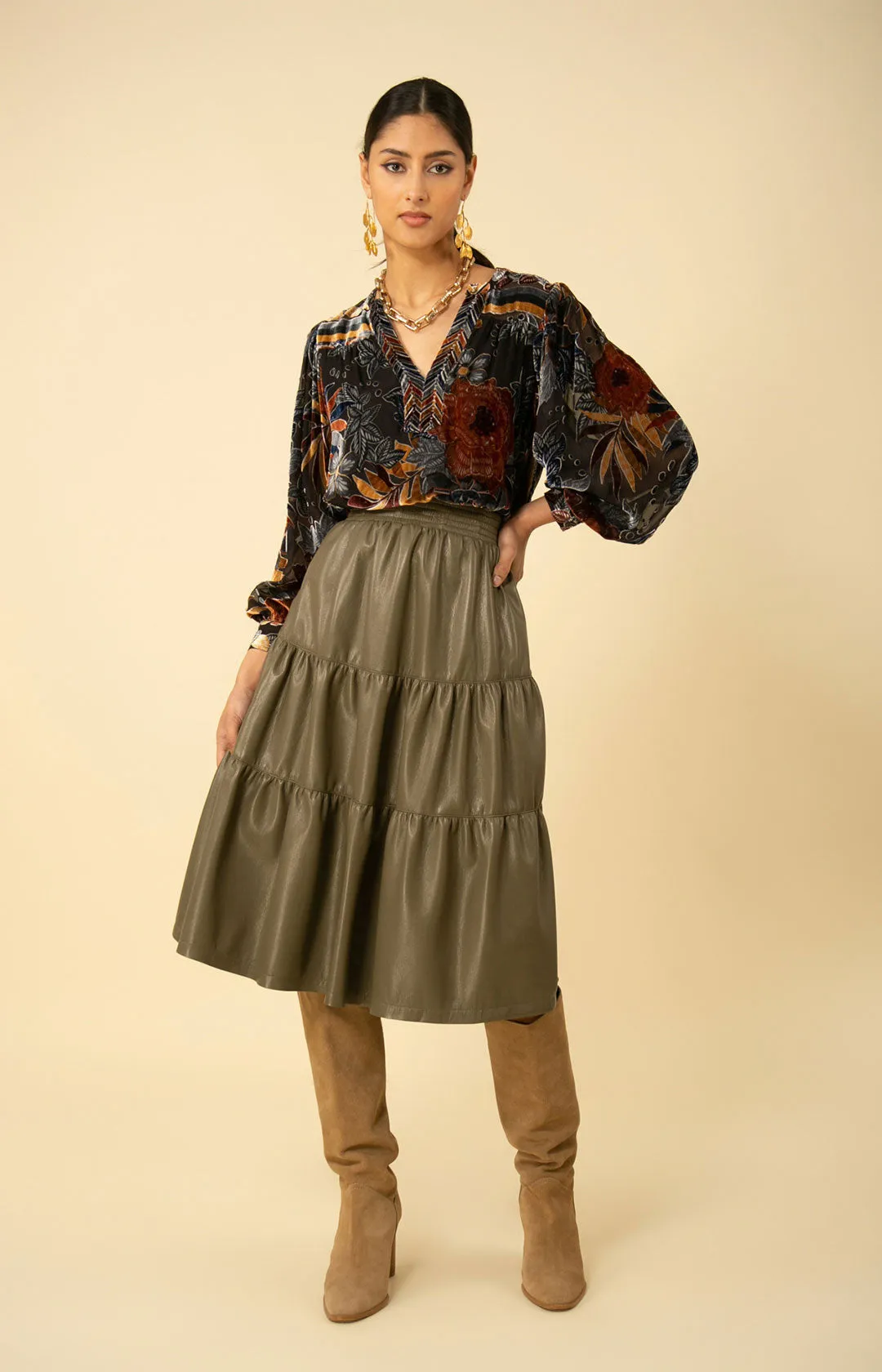 Avery Midi Length Skirt