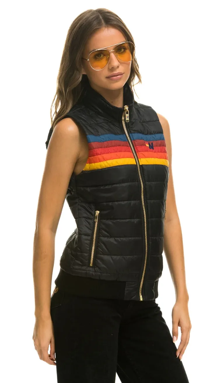 Aviator Nation 5 stripe Womens Vest Black