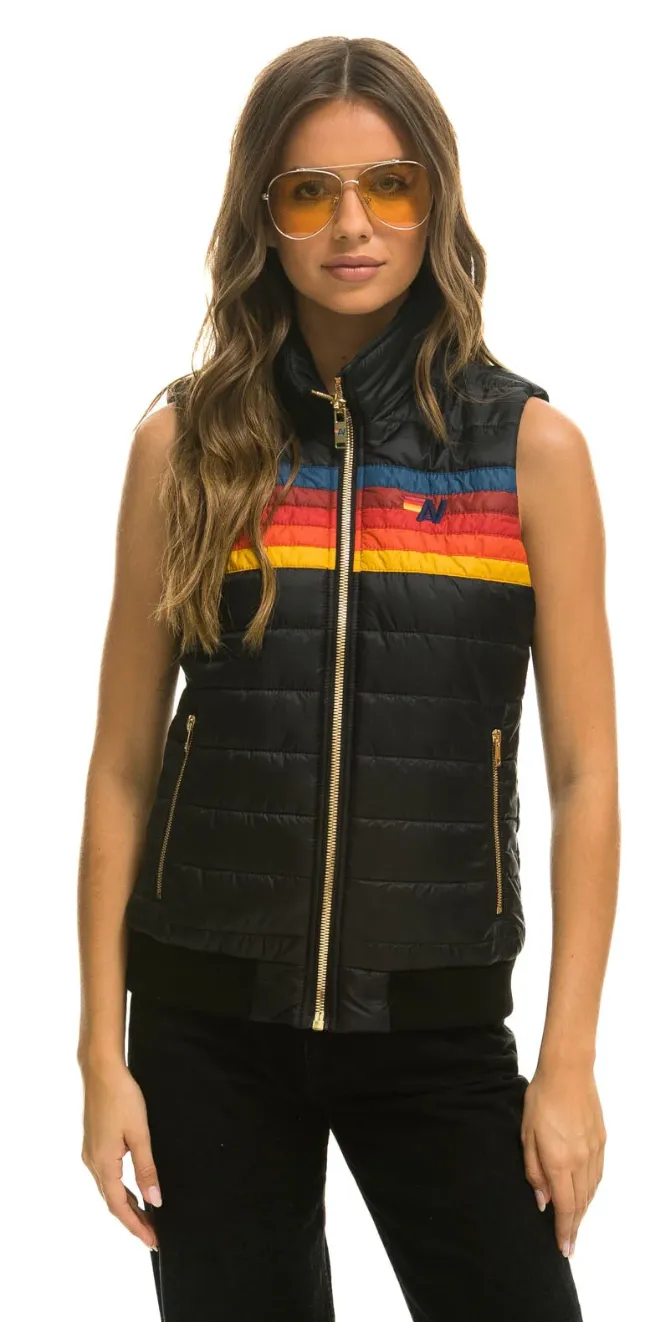 Aviator Nation 5 stripe Womens Vest Black