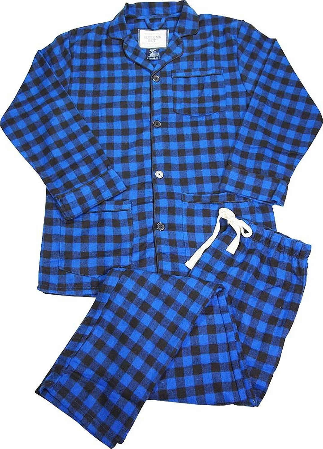 B O P J - Mens Long Sleeve Flannel Pajamas