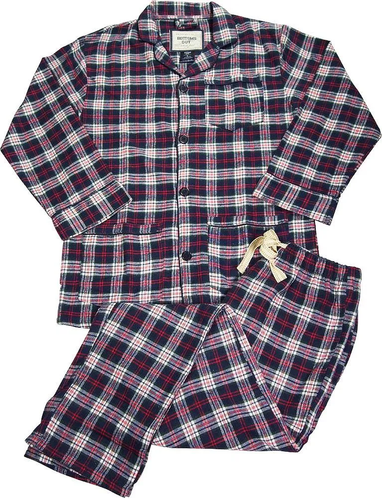 B O P J - Mens Long Sleeve Flannel Pajamas