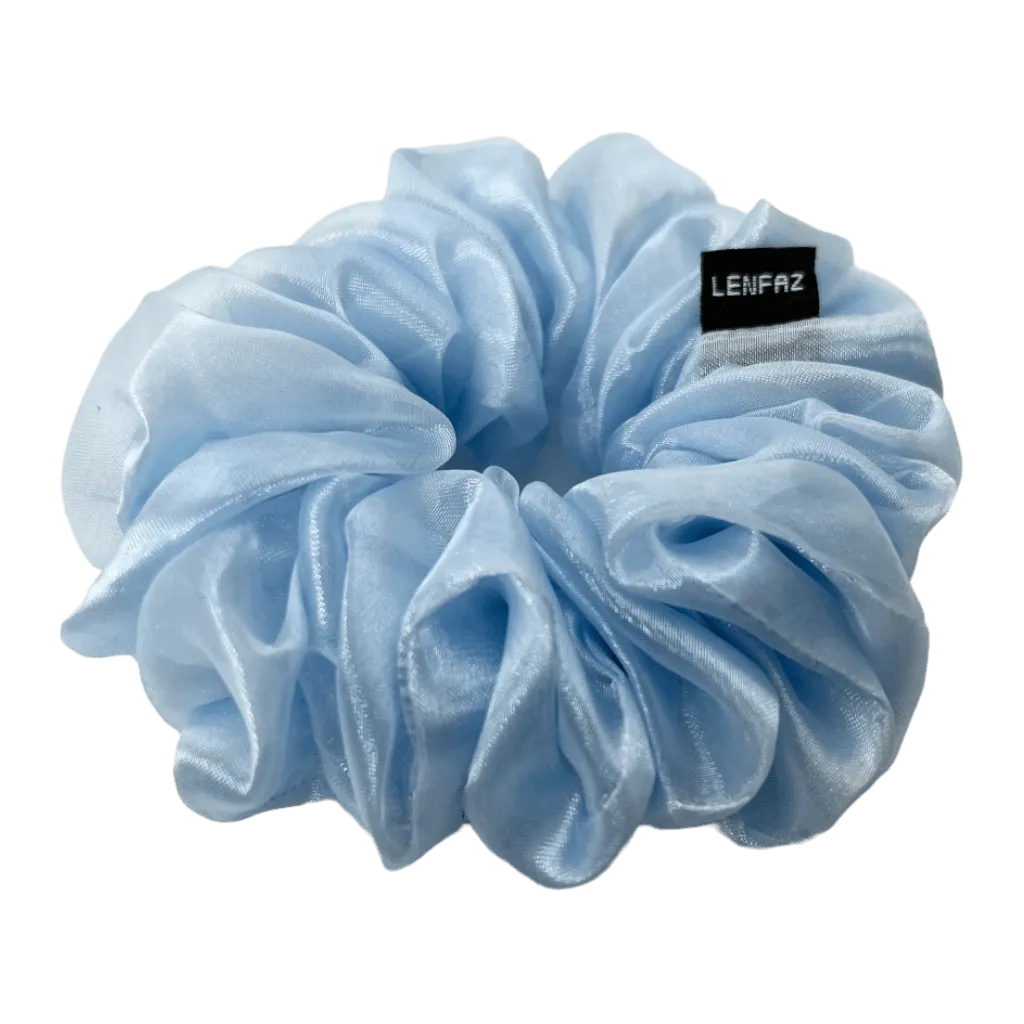 Baby Blue Organza Scrunchie