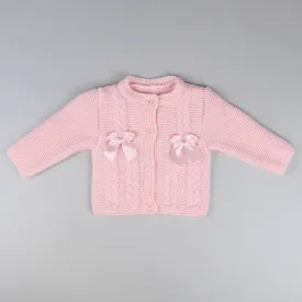 Baby Girls Cable Knit Cardigan - Pink