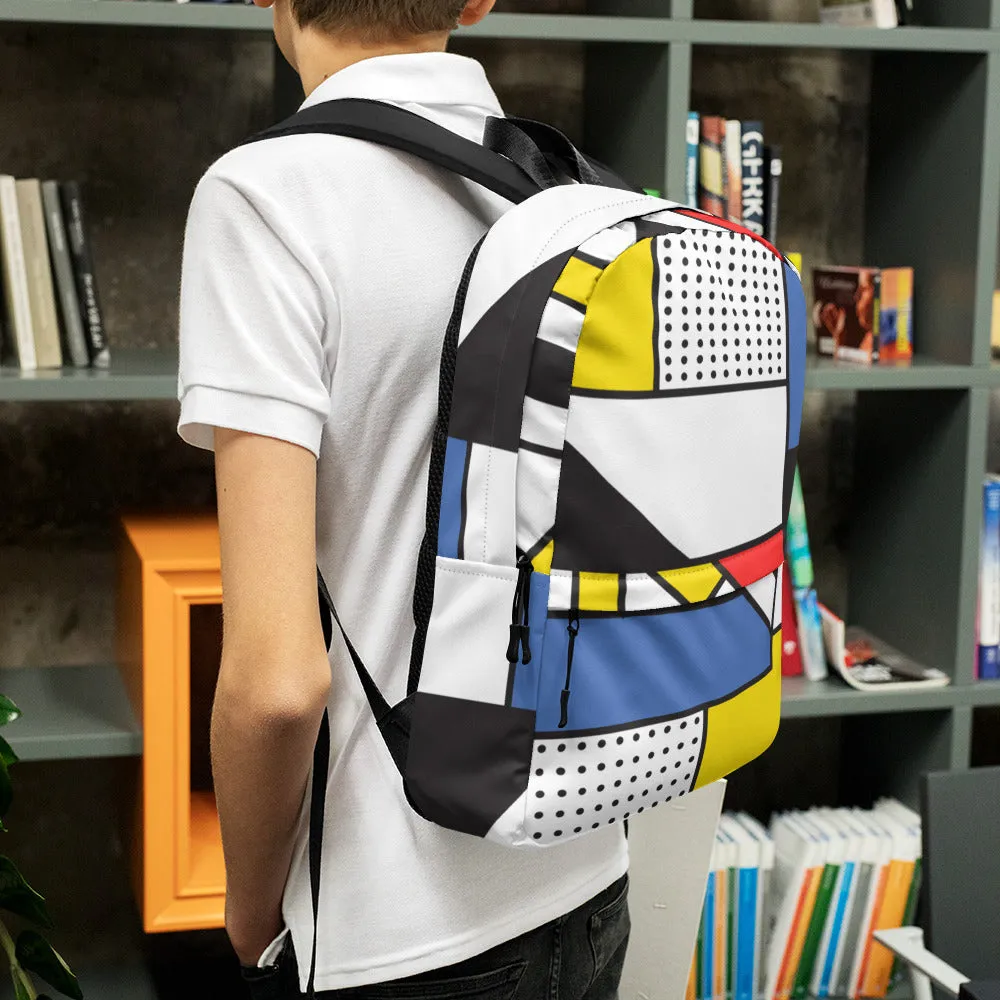 Backpack / travel backpack / cool backpack / tote bag backpack / back to school / sports backpack / Mondrian backpack