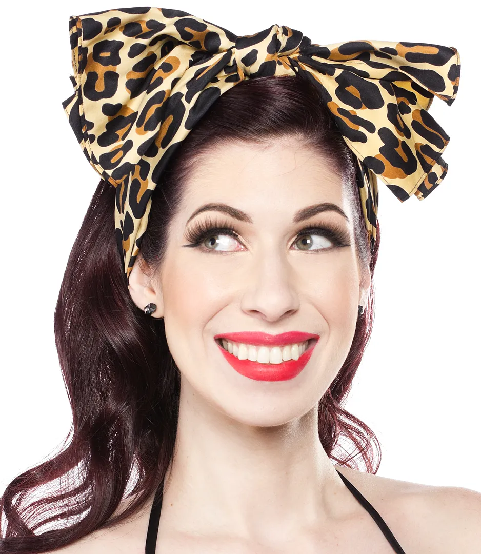 Bad Girl Scarf in Leopard Print by Sourpuss