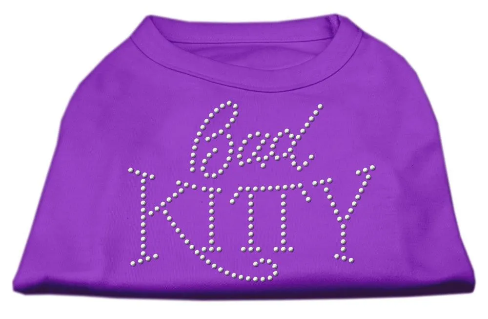 Bad Kitty Rhinestud Shirt Purple M (12)