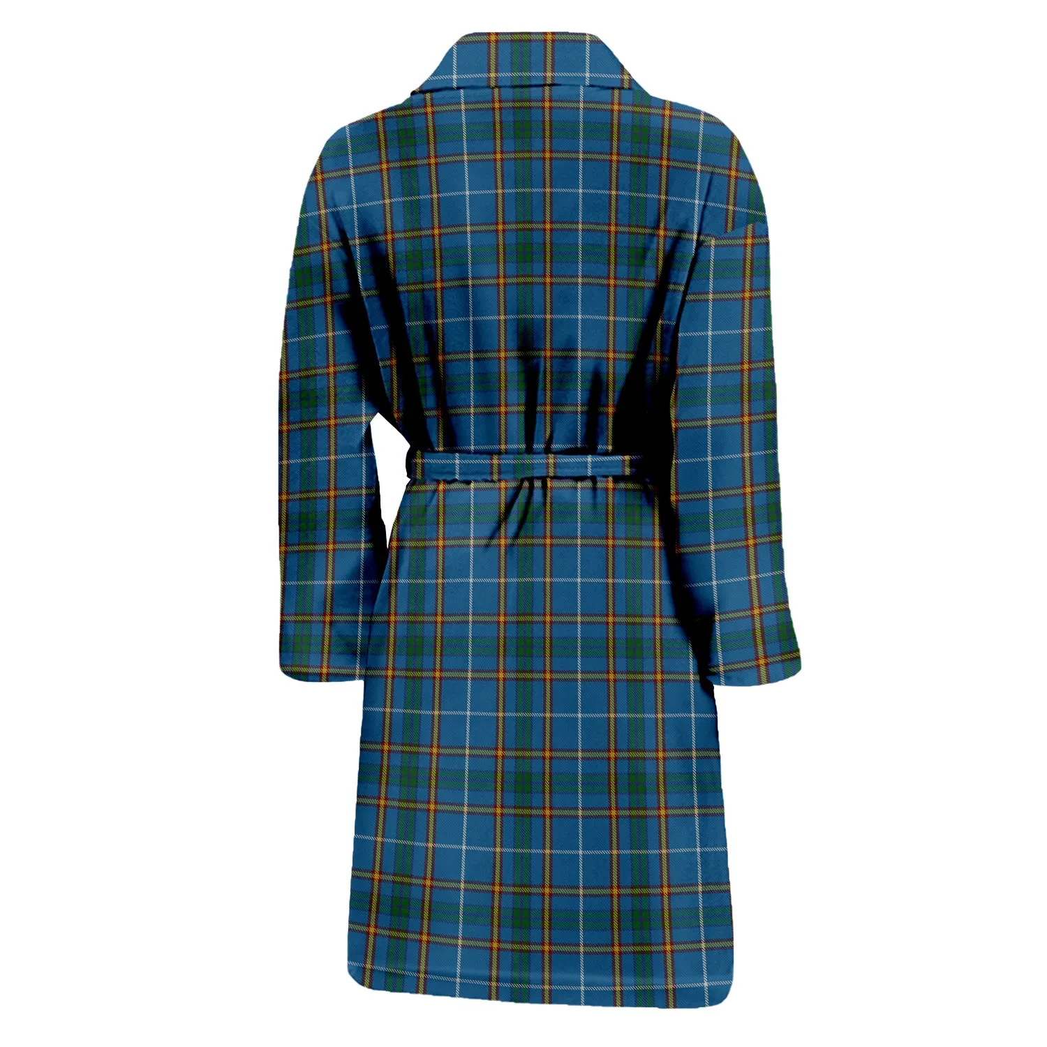 Bain Tartan Bathrobe with Family Crest