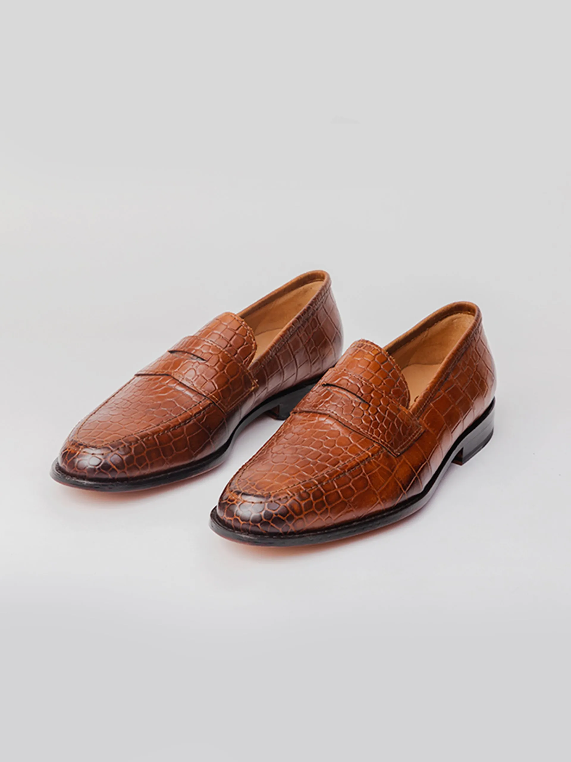 Balaclava Embossed Loafer - Brown