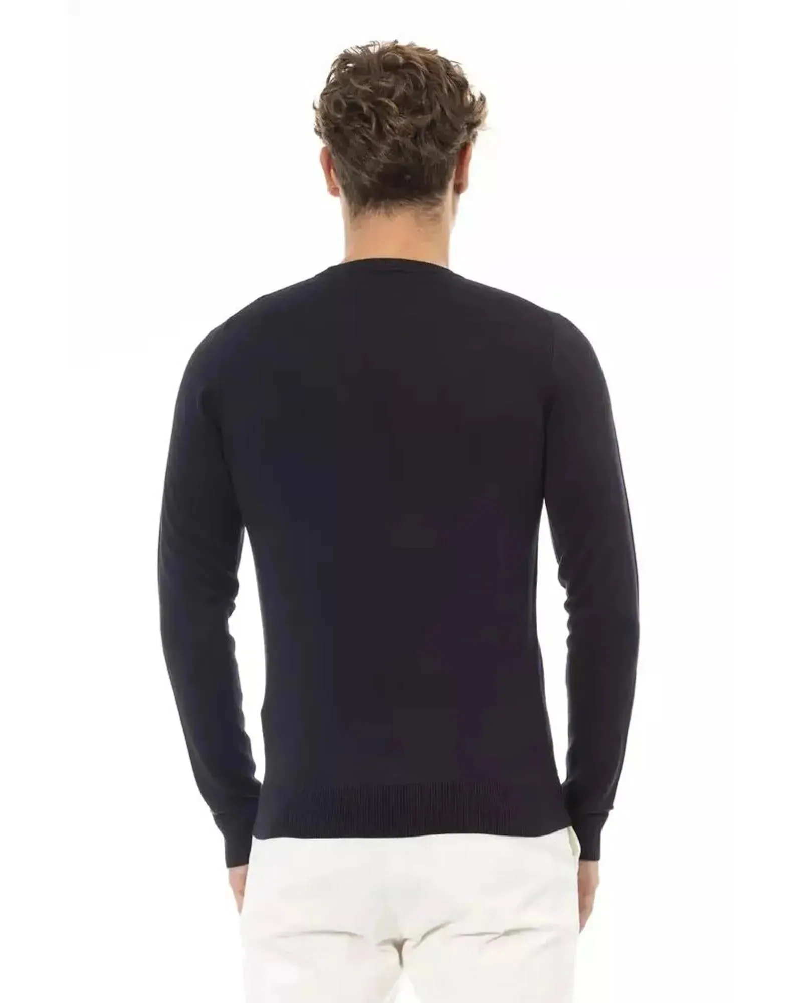 Baldinini Trend Men's Blue Modal Sweater - 48 IT