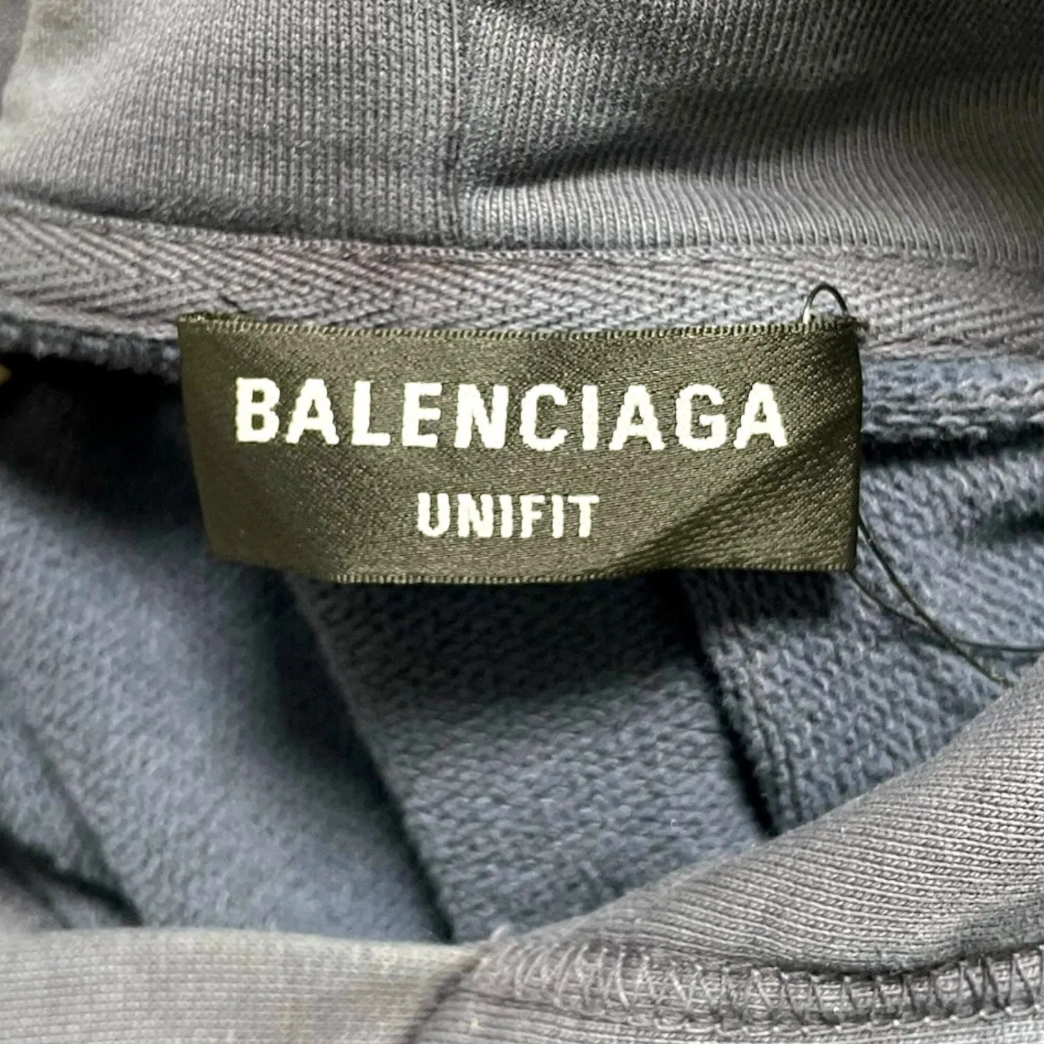 Balenciaga Logo Oversized Hooded Sweatshirt Marine Blue