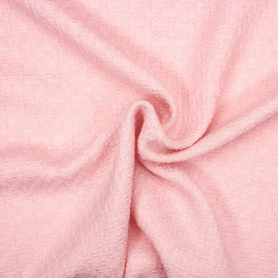 Ballet Pink Wool Blend Bouclé