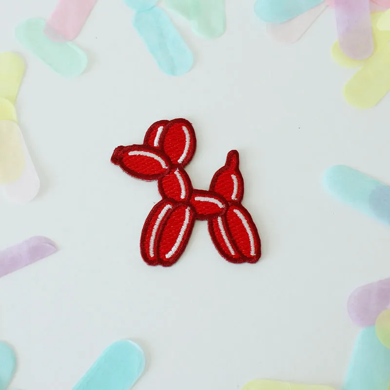 Balloon Dog Embroidered Patch (Red)