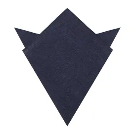 Baltic Sea Midnight Blue Linen Pocket Square