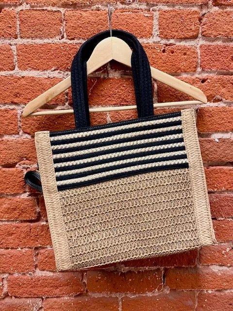 Bamboo Chic Beach Style Tote Bag (Assorted Colors)