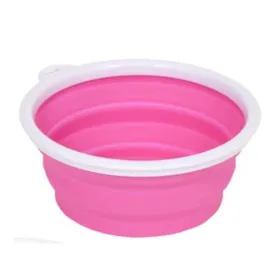 Bamboo Home Collapsible & Portable Silicone Travel Bowl Pink 24oz