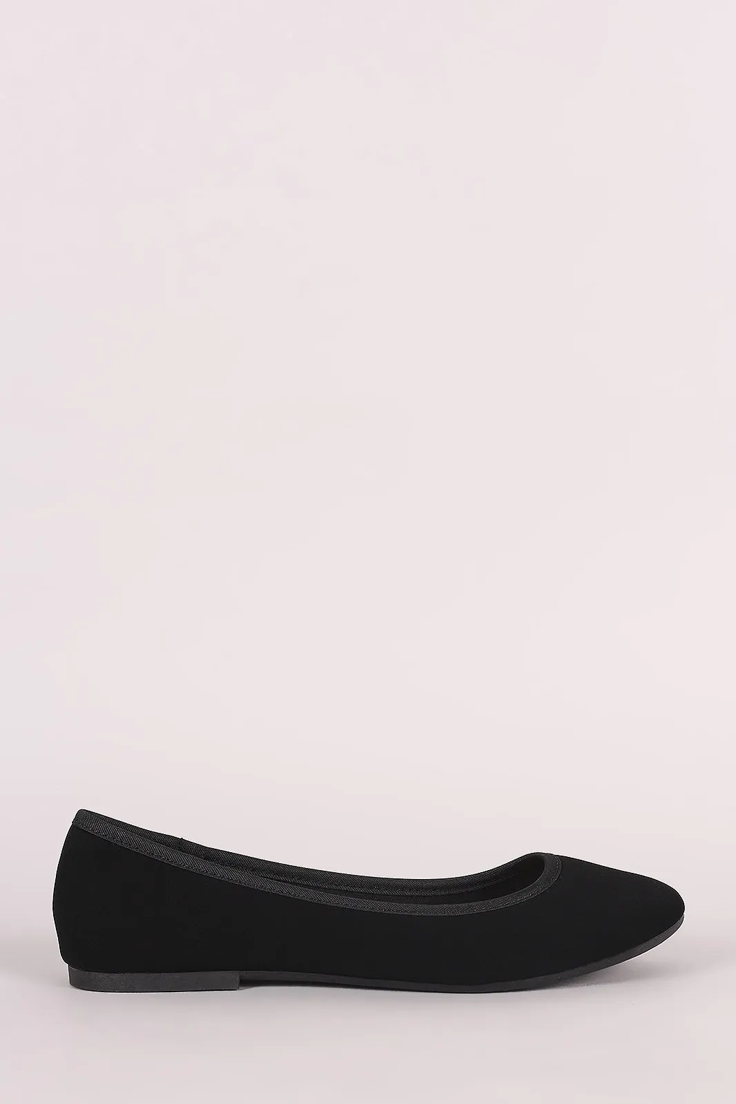 Bamboo Nubuck Round Toe Ballet Flat