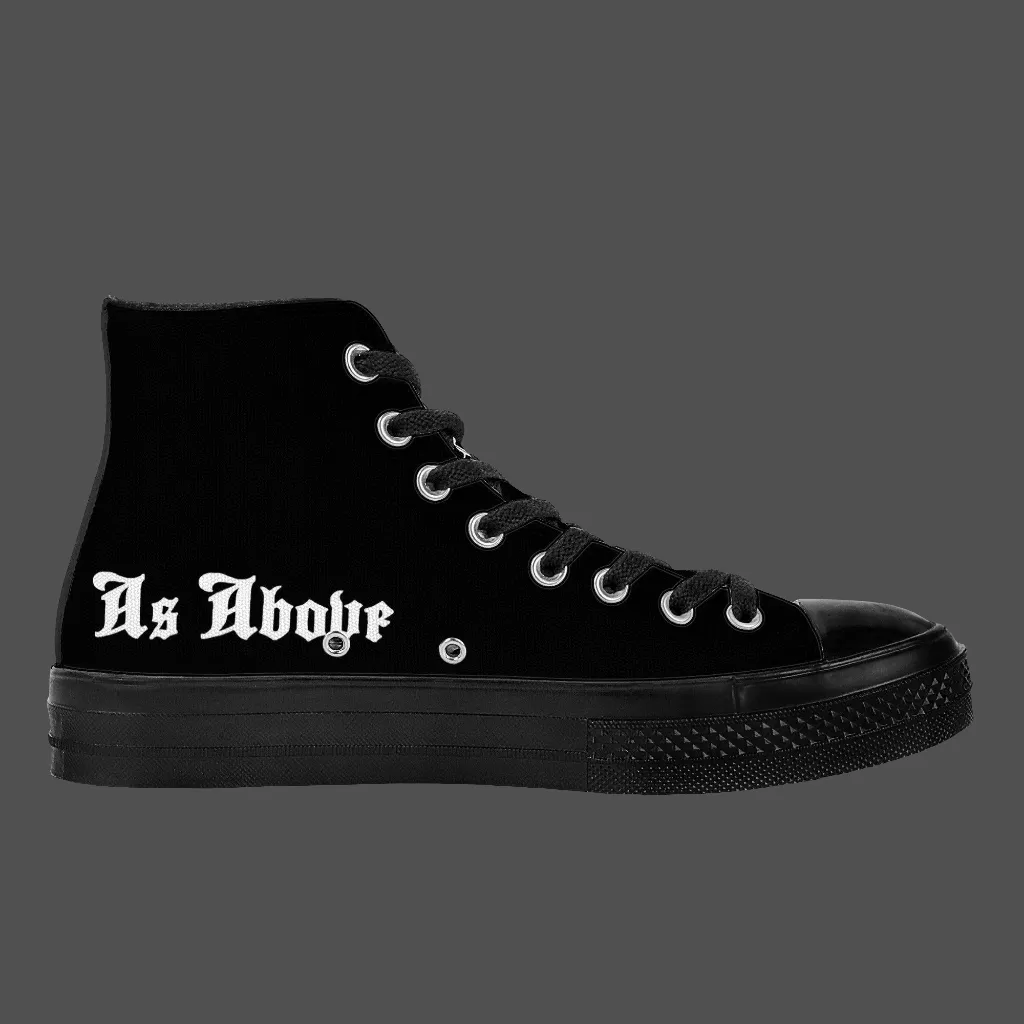 BAPHOMET High Top Canvas Shoes - Black