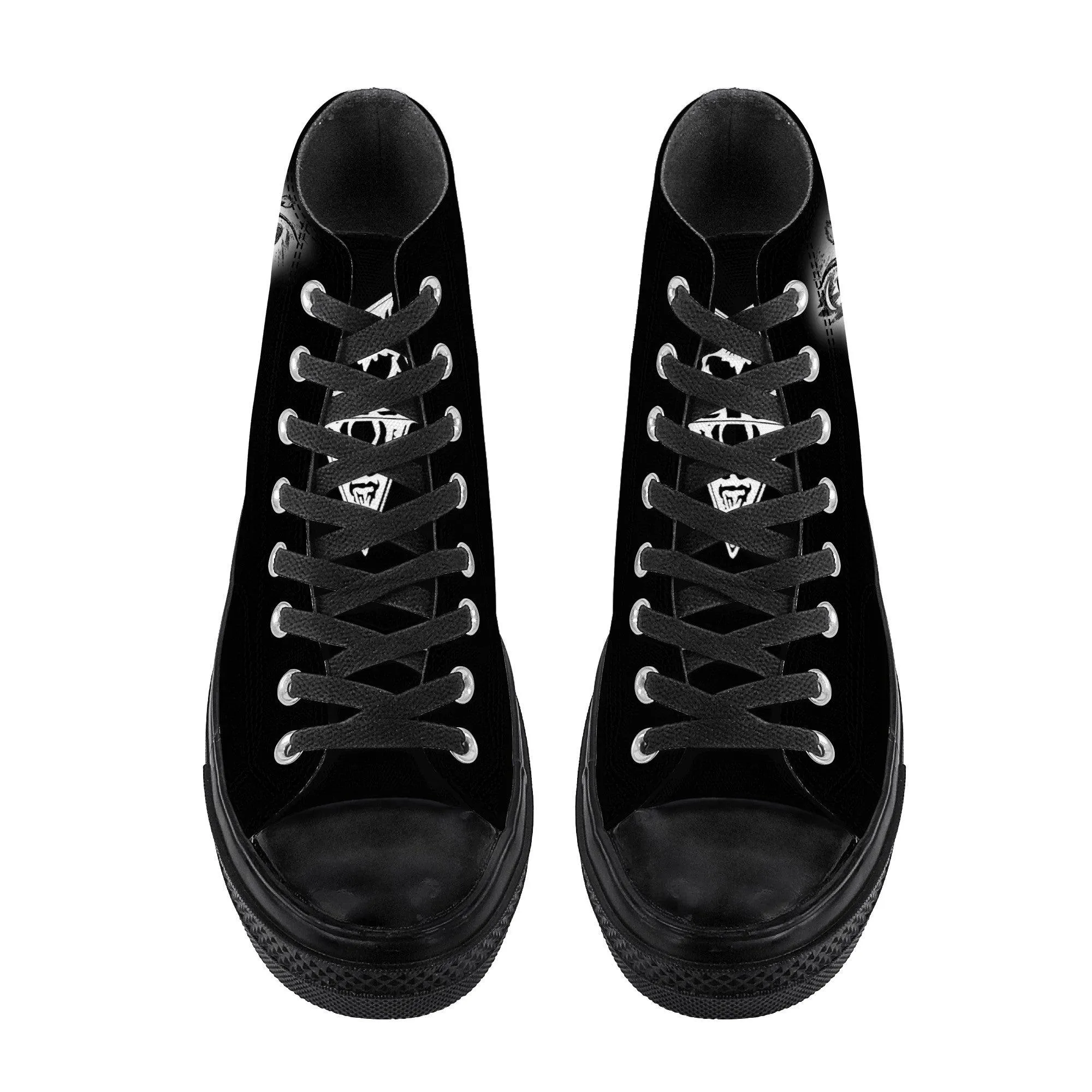 BAPHOMET High Top Canvas Shoes - Black