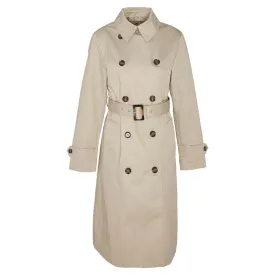 Barbour Greta Ladies Showerproof Trench - Light Fawn/Primrose Hessian