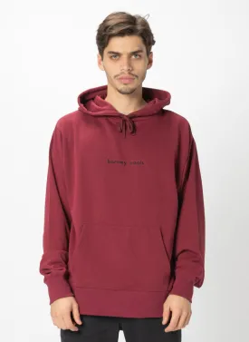 Barney Cools Hood Embro Sweatshirt Oxblood