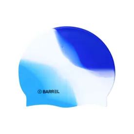 Barrel Sunrise Silicone Swim Cap-BLUE