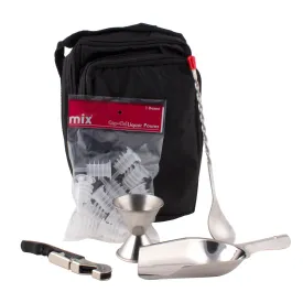 BARTENDER'S TOTE – STAINLESS STEEL (6PC)