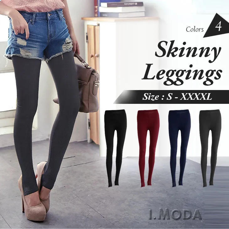 BASIC STRETCH BRUSHED SKINNY LEGGINGS