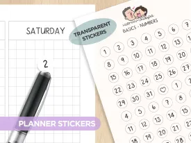 Basics - Numbers Planner Stickers