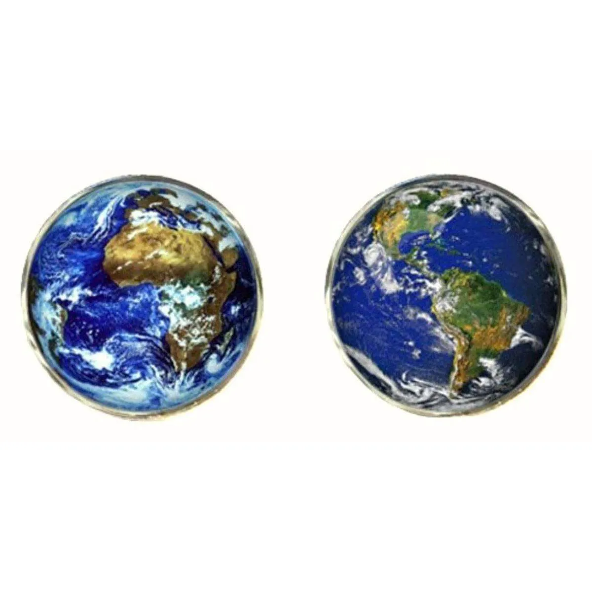 Bassin and Brown Planet Earth Cufflinks - Blue/Green