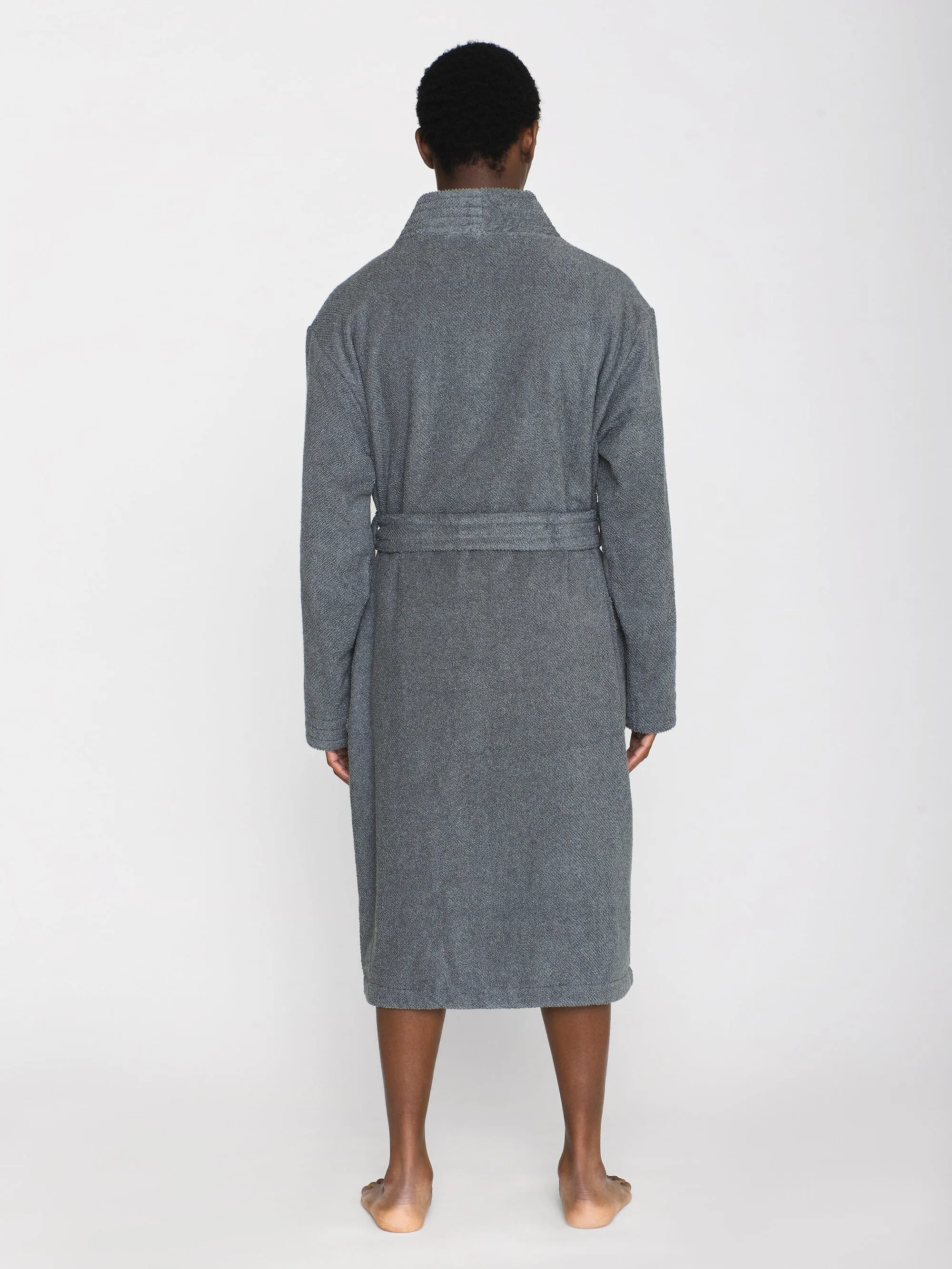 Bathrobe - GOTS/Vegan - Dark Grey Melange