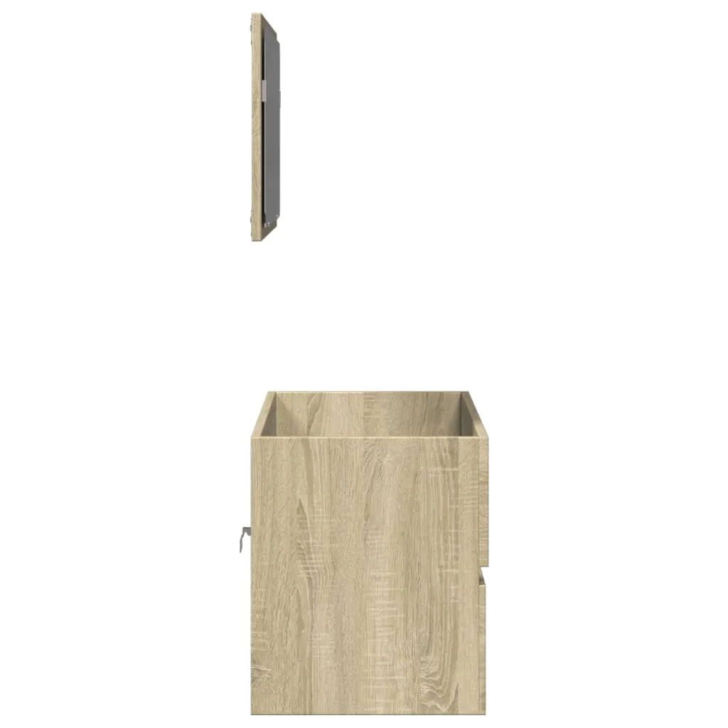 Bathroom Cabinet with Mirror Sonoma Oak 80x38.5x45 cm