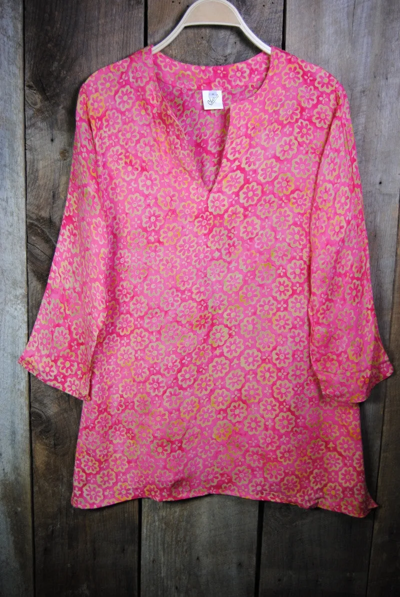 Batik Tunics Floret in Pink