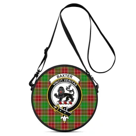 Baxter Modern Tartan Round Satchel Bags with Family Crest