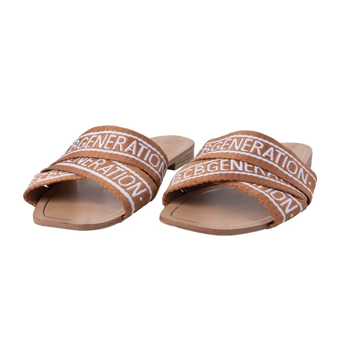 Bcb Generation Bcbgeneration Krista Flat Sandals Fabric Brown Colour For Women