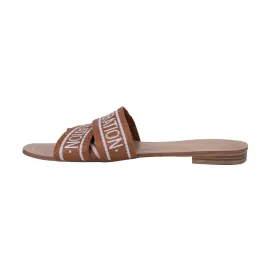 Bcb Generation Bcbgeneration Krista Flat Sandals Fabric Brown Colour For Women