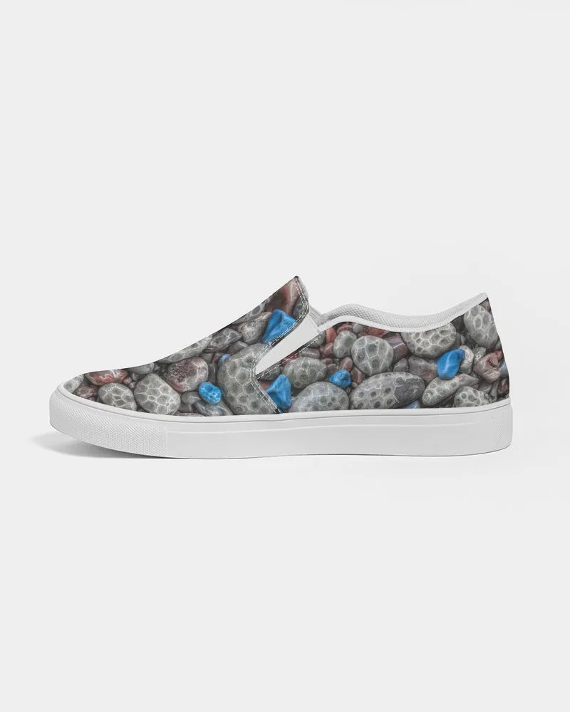 Beachcomber's Paradise (Petoskeys/Leland Blue/Agates) Women's Slip-On Canvas Shoe