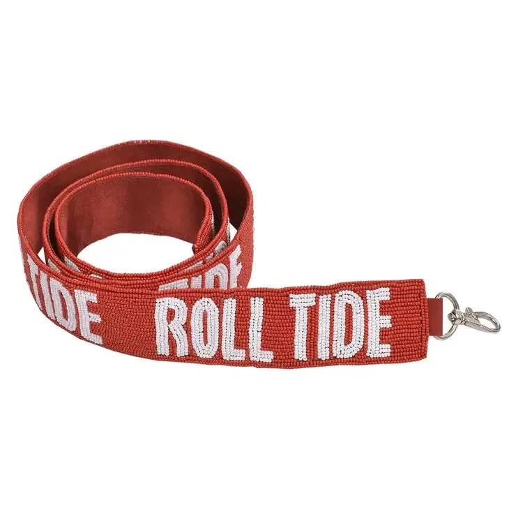 Beaded Purse Strap -  Alabama, Roll Tide