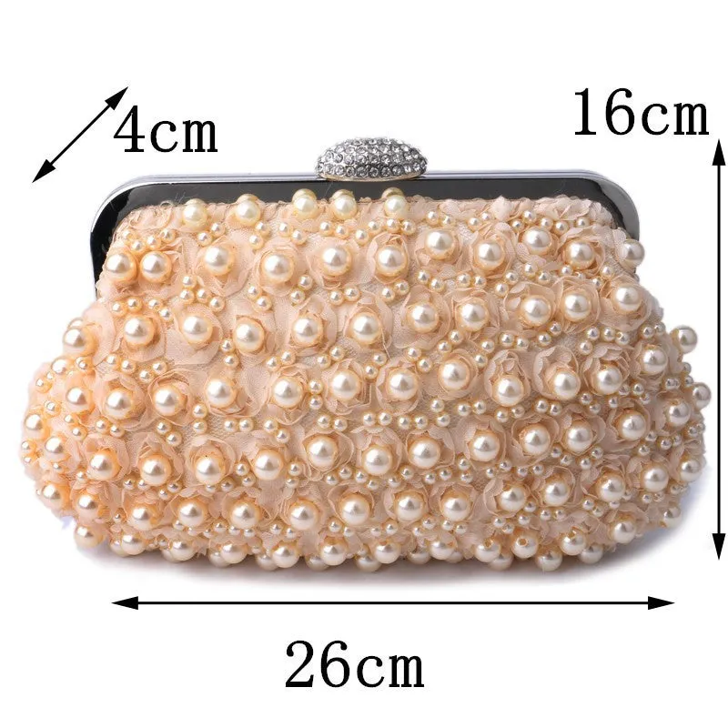 Beaded women evening handbag,  wedding bridal handbag