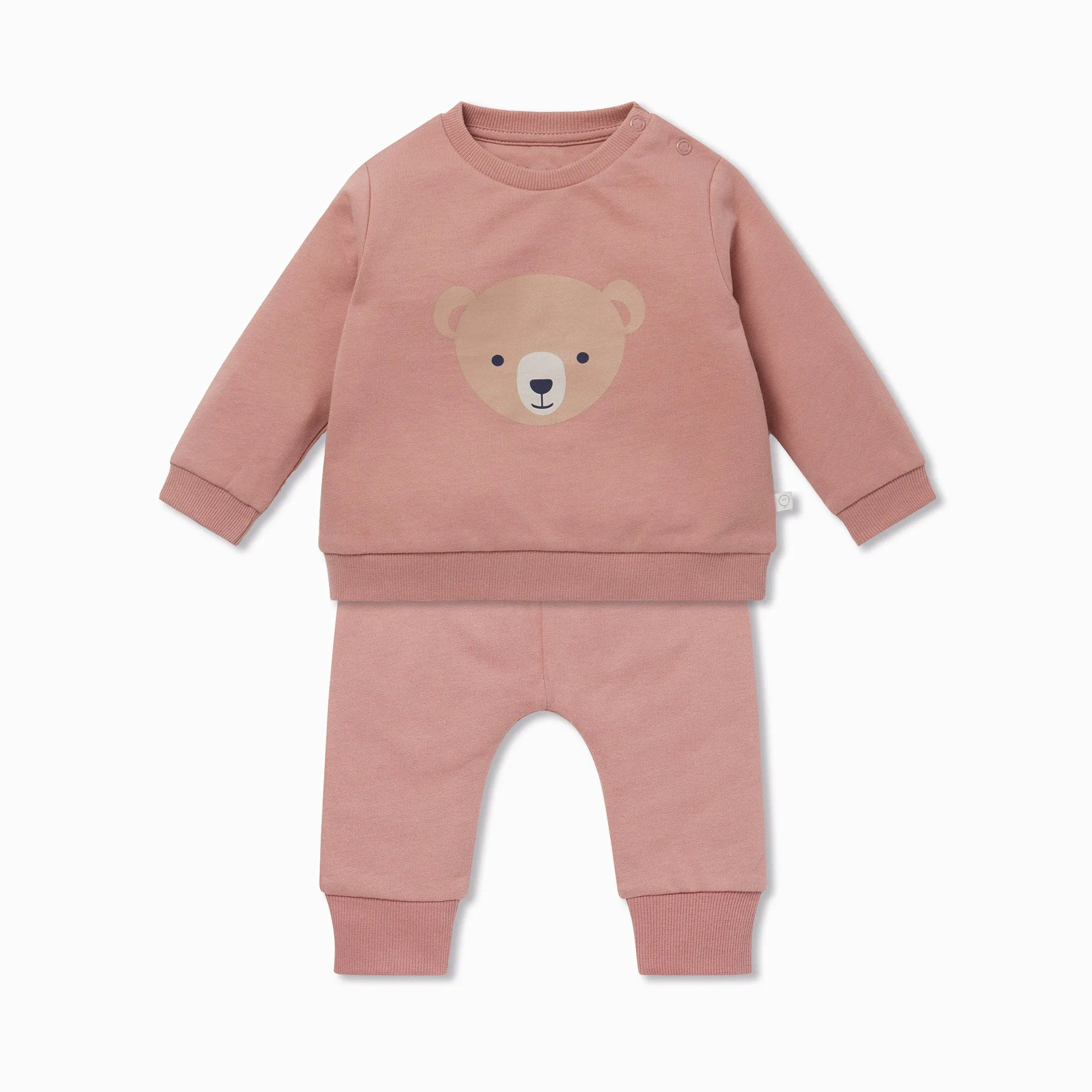 Bear Print Sweatshirt & Joggers Outfit