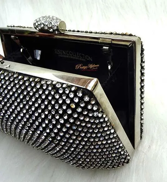 Beautiful Black Clutch Party Clutch Evening Party Cocktail Purse for women