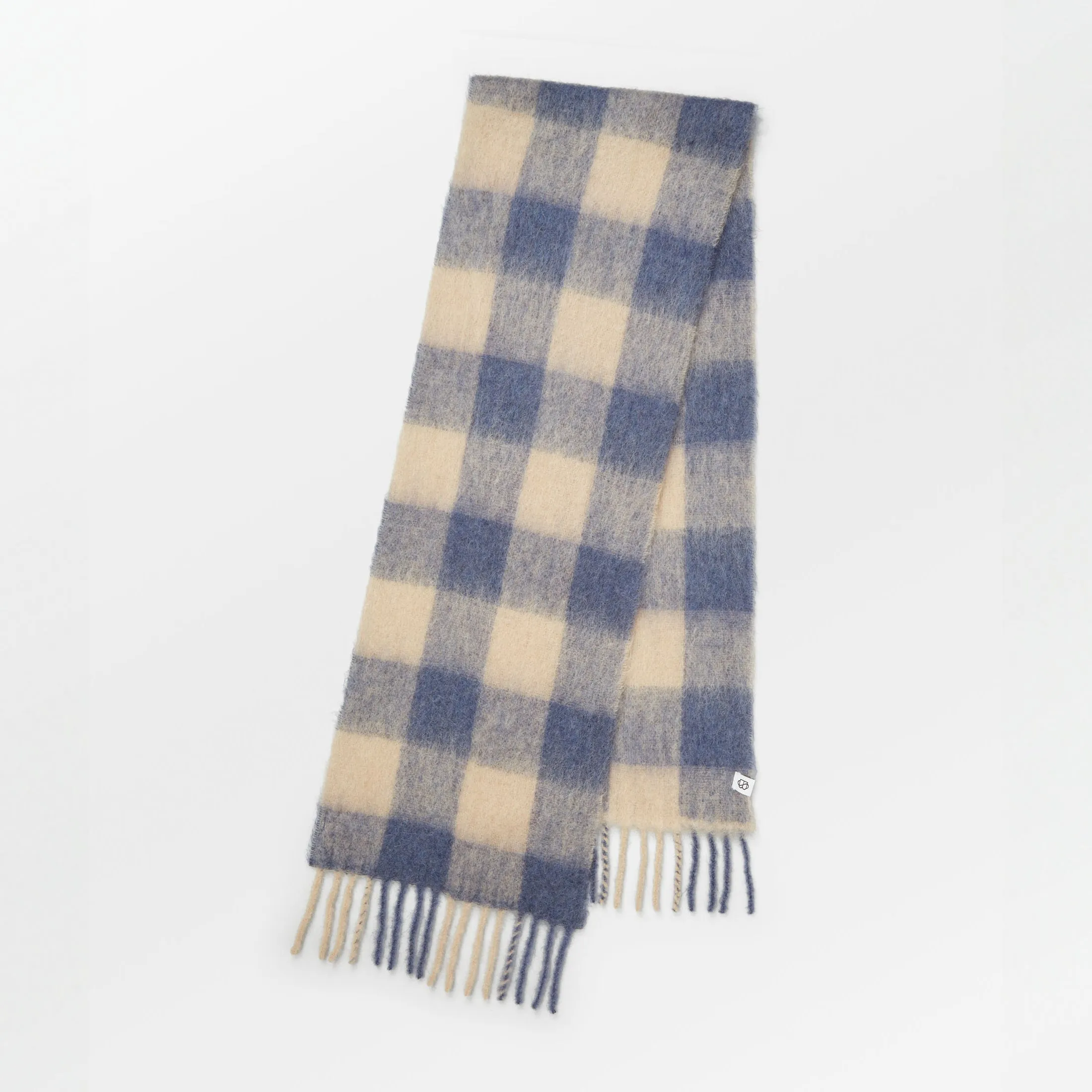 Becksöndergaard Coronet Blue Check Mincho Scarf