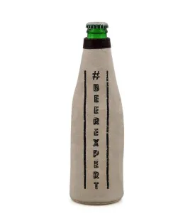 Beer Expert Canvas Bottle Koozie