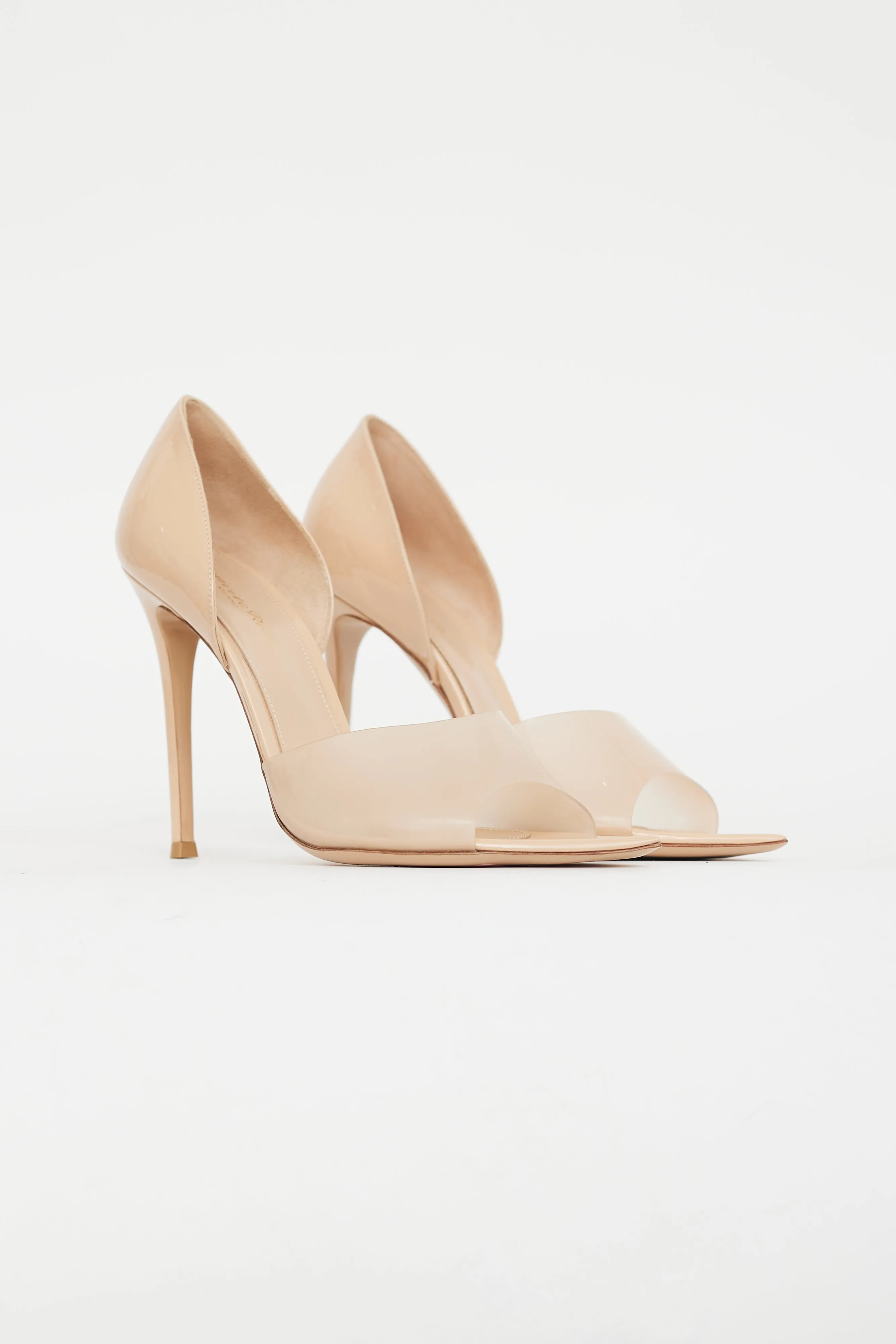 Beige Bree Patent Rubber Heel