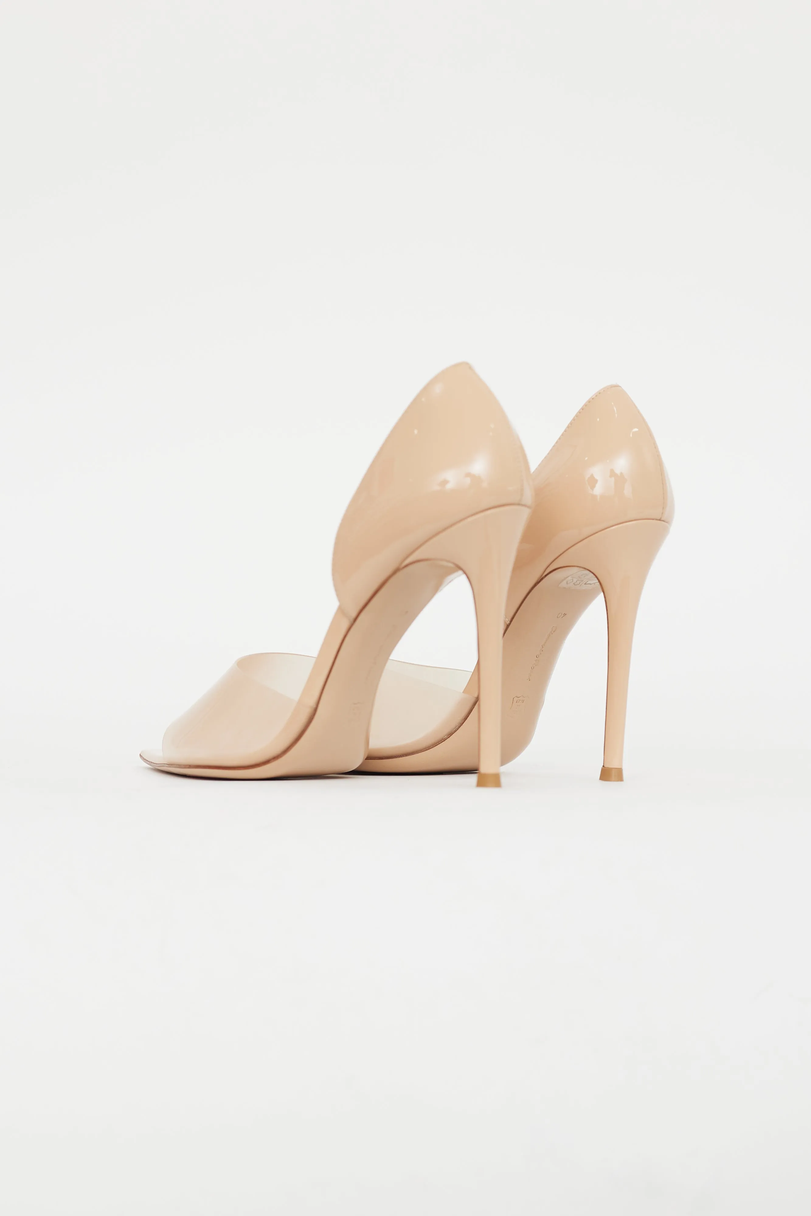 Beige Bree Patent Rubber Heel