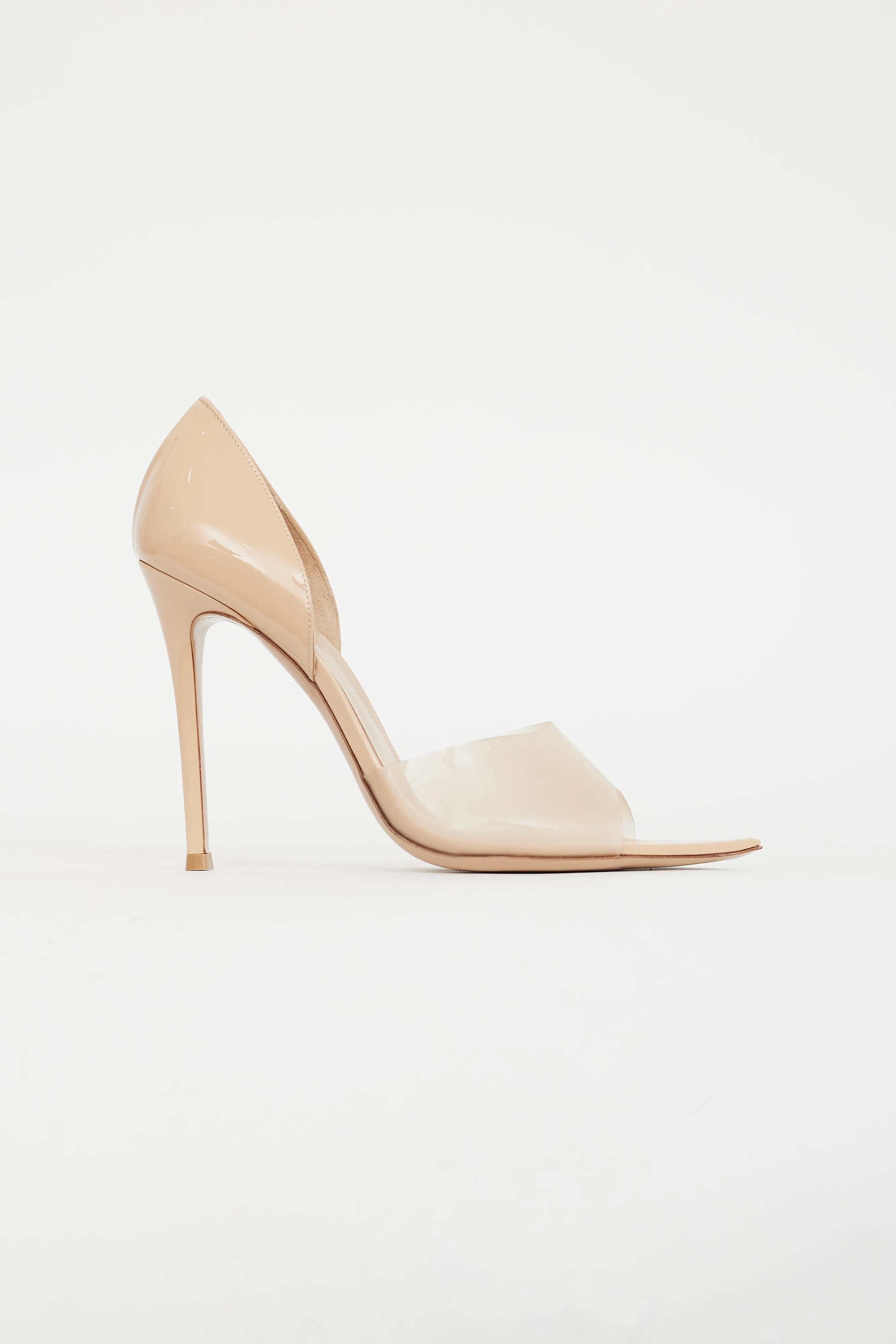 Beige Bree Patent Rubber Heel