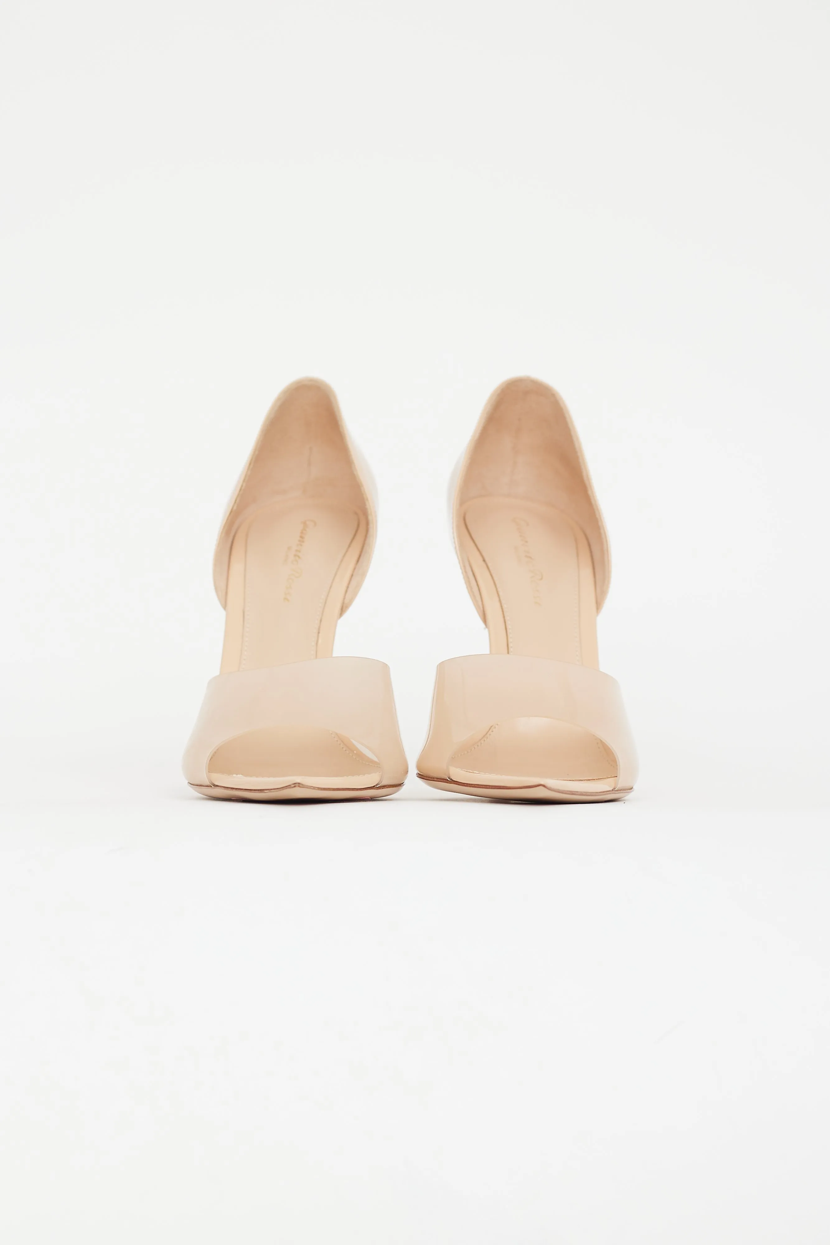 Beige Bree Patent Rubber Heel