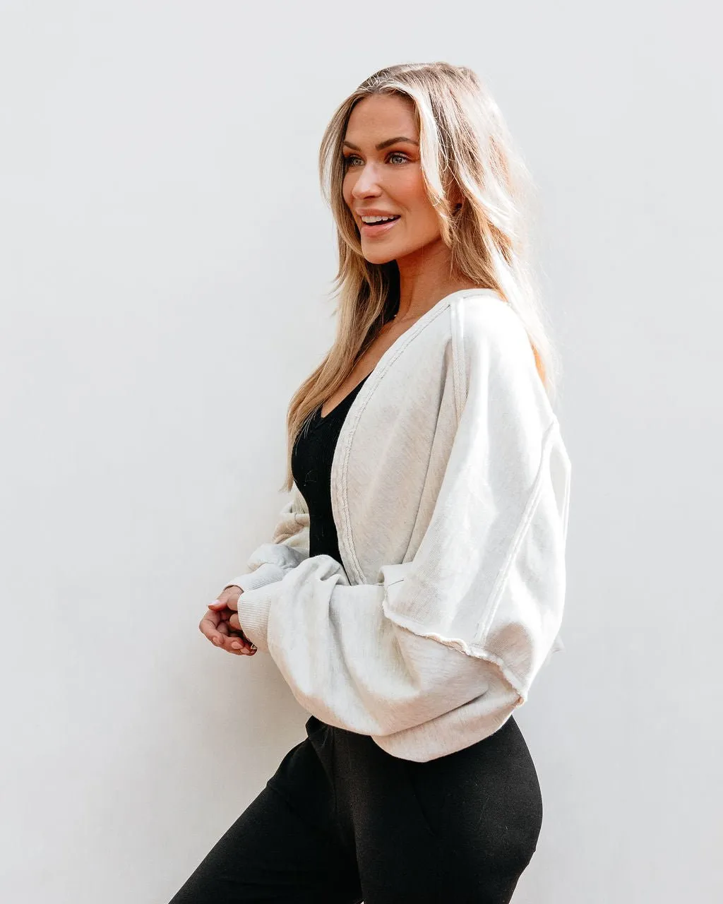 Beige Contrast Shrug Cardigan - FINAL SALE