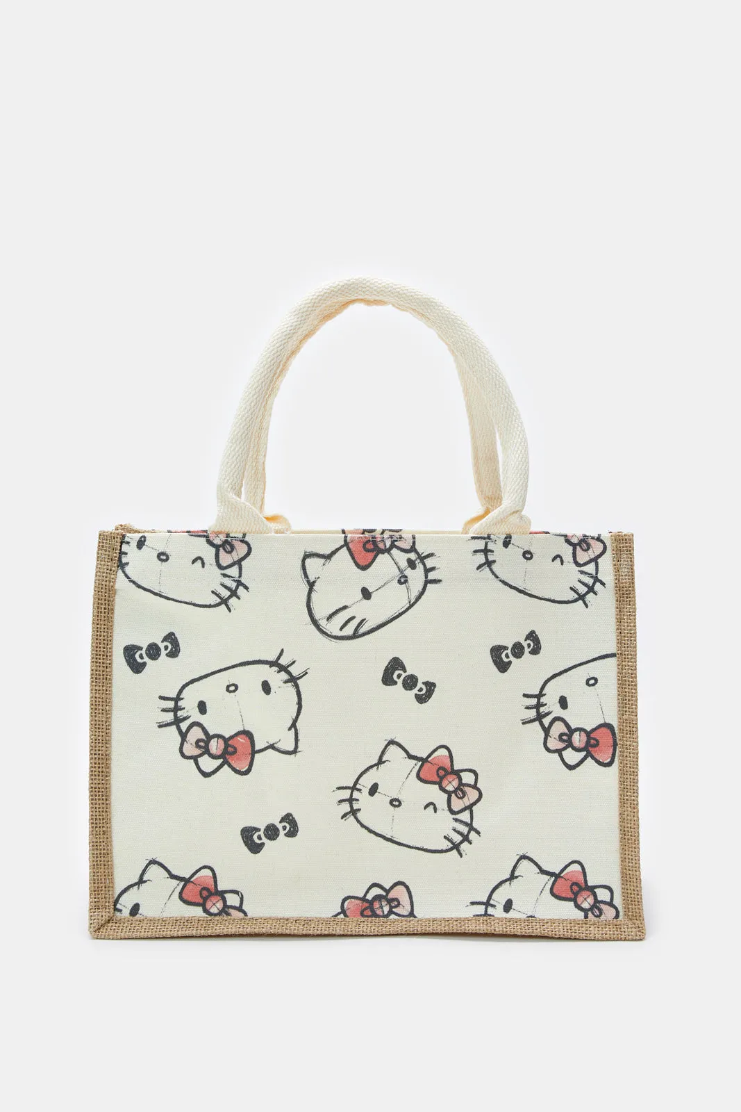 Beige Hello Kitty Shopping Bag